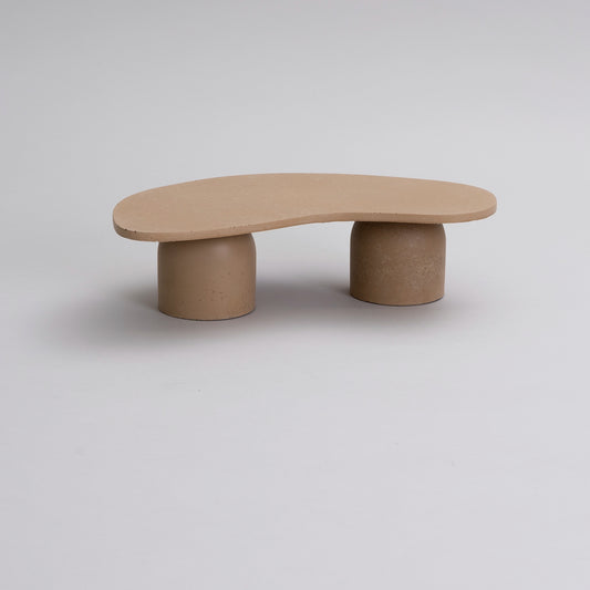Honeycomb concrete asymmetric table / Guer