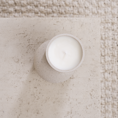 White Concrete Candle / Duo