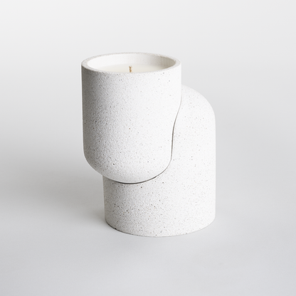 White Concrete Candle / Duo