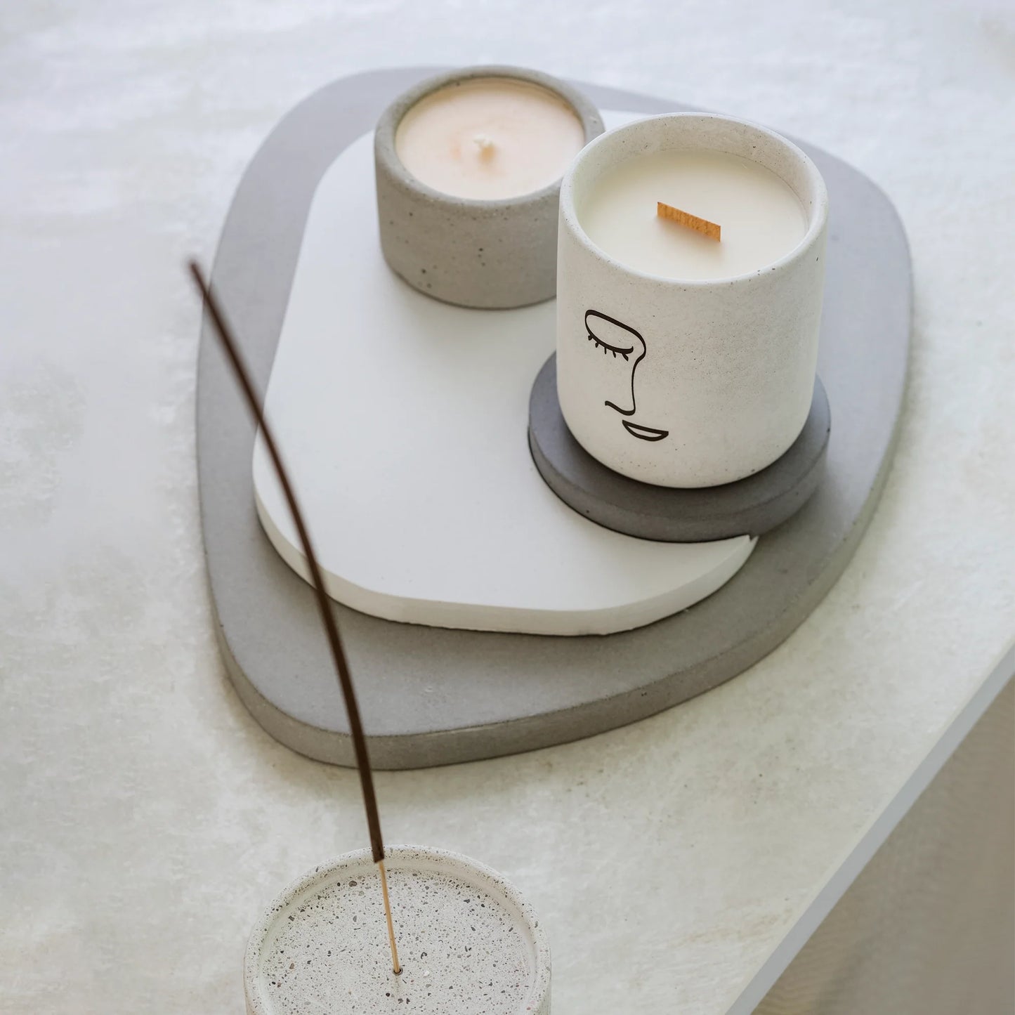 Terracotta Concrete Candle / Parvi